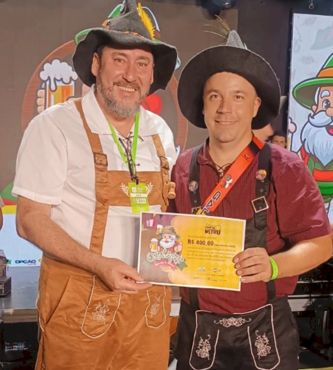 Valdir Dias é campeão do Chope em Metro Masculino na Oktoberfest 2025