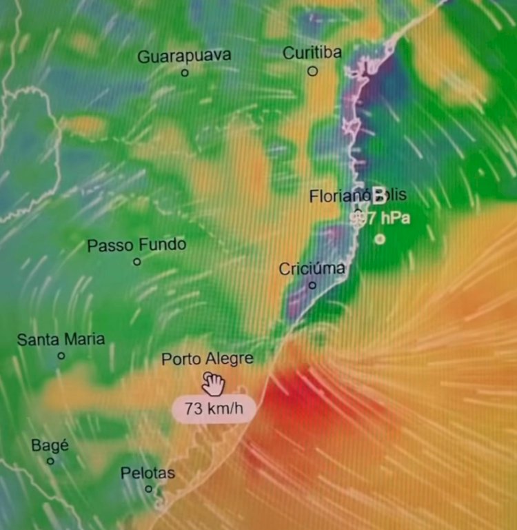 ALERTA: Ciclone extratropical deve provocar ventos de até 116 km/h no Sul e Sudeste a partir de sábado