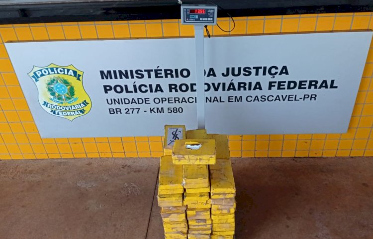 PRF apreende mais de 83 quilos de cocaína escondidos em pneus de carreta na BR-277, em Cascavel