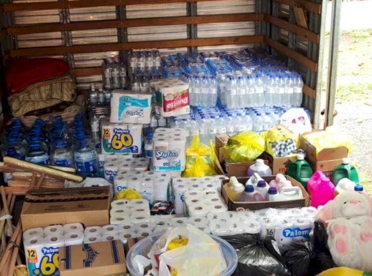 Prefeitura de Nova Santa Rosa envia doações para famílias de Rio Bonito do Iguaçu