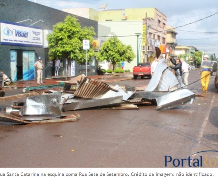 Tornado  em Marechal Cândido Rondon  completa 10 anos nesta quarta-feira dia 19 de novembro