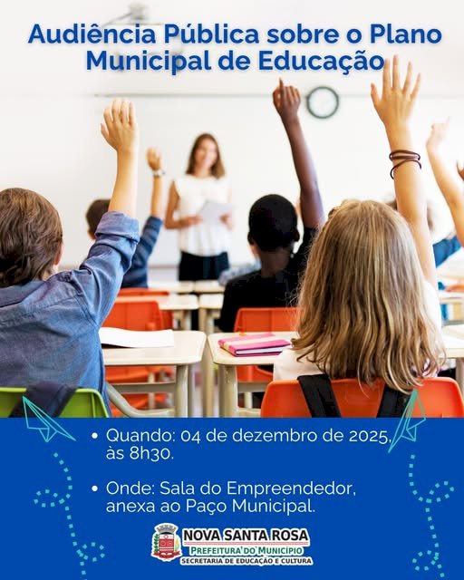 Audiência Pública sobre o Plano Municipal de Educação inicia da qui a pouco em Nova Santa Rosa (04)