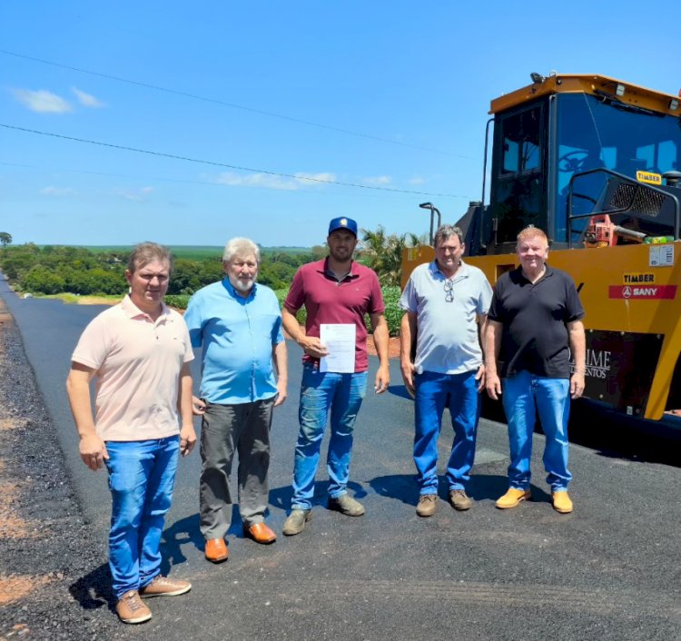 Obras na rodovia entre Alto Santa Fé e Santa Rita do Oeste estão na fase final