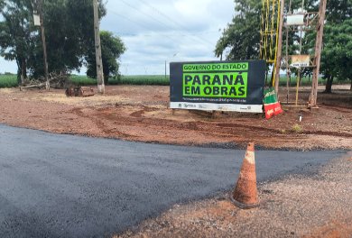 Concluída a primeira etapa da pavimentação asfáltica na Linha Bandeirantes